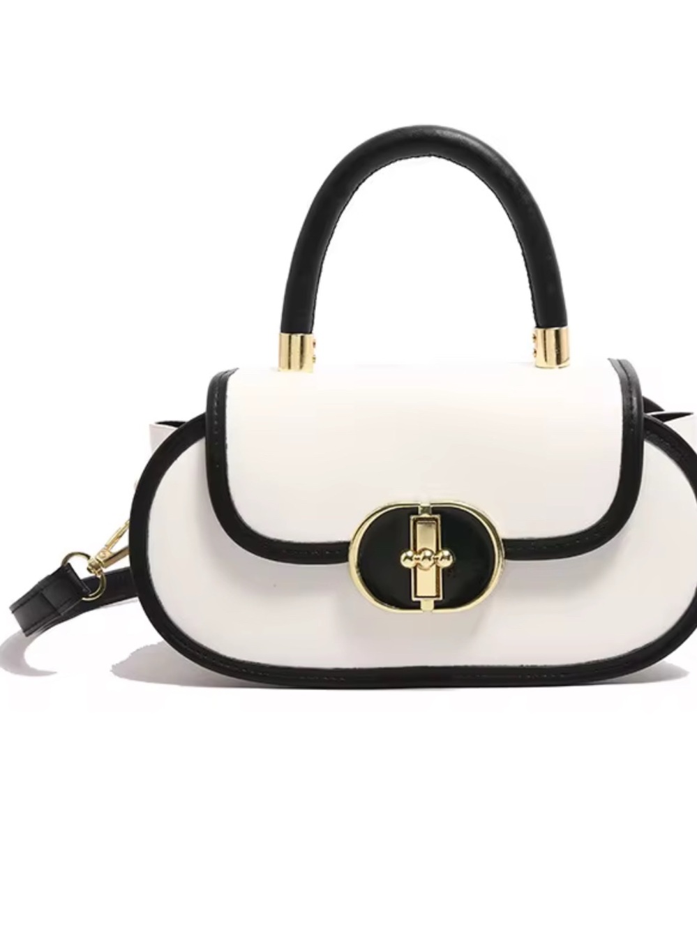 Elegant Structured Top Handle Crossbody Handb